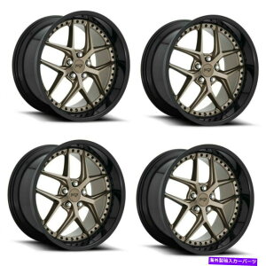 ホイール 4本セット セット4 20 "ニッチM227副20x9マットブロンズブラックビーズリング5x4.5ホイール35mmリム Set 4 20" Niche M227 Vice 20x9 Matte Bronze Black Bead Ring 5X4.5 Wheel 35mm Rim