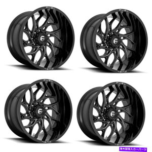 zC[@4{Zbg Zbg4 24 "R1PC D741i[OXubN~O24x11 8x180zC[0mm Set 4 24" Fuel 1PC D741 Runner Gloss Black Milled 24x11 8X180 Wheels 0mm Rim