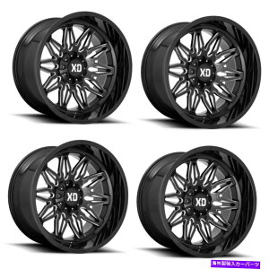 �z�C�[���@4�{�Z�b�g �Z�b�g4 22 XD XD859 Gunner Gloss Black Milled 22x10 5x5.0/5.5�z�C�[��-18mm���� Set 4 22 XD XD859 Gunner Gloss Black Milled 22x10 5X5.0/5.5 Wheels -18mm Rim�y���s�A���i�z