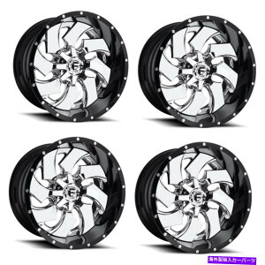 zC[@4{Zbg Zbg4 22 "R2PC D240N[o[NbLubNbv22x12 8x180zC[-44mm Set 4 22" Fuel 2PC D240 Cleaver Chrome Plated Black Lip 22x12 8x180 Wheels -44mm