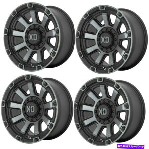 �z�C�[���@4�{�Z�b�g �Z�b�g4 20 XD XD852�K���g���b�g20x10�u���b�N�O���[�̐F����6x135/5.5�z�C�[��-18mm���t�g Set 4 20 XD XD852 Gauntlet 20x10 Black Gray Tint 6X135/5.5 Wheel -18mm Lifted�y���s�A���i�z
