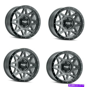 �z�C�[���@4�{�Z�b�g �Z�b�g4 20 �_�[�e�B���C�t���_�K�����^��W�V�~�����[�g�����O�z�C�[��20x9 6x5.5����0mm Set 4 20 Dirty Life Theory Gunmetal w Simulated Ring Wheels 20x9 6x5.5 Rims 0mm