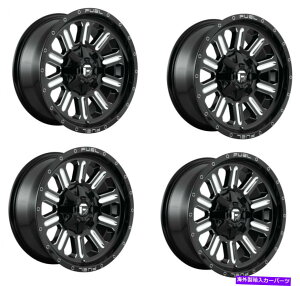 �z�C�[���@4�{�Z�b�g �Z�b�g4 20 �R���n�[�h���C��D620�u���b�N�~�����O�z�C�[��20x9 8x170 +01mm���t�g�g���b�N Set 4 20 Fuel Hardline D620 Black Milled Wheels 20x9 8x170 +01mm Lifted Truck�y���s�A���i�z