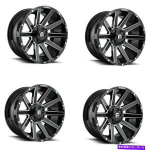 �z�C�[���@4�{�Z�b�g �Z�b�g4 24 Fuel D615 Contra 24x14 Black5x5 5x5.5�z�C�[��-75mm�g���b�N���� Set 4 24 Fuel D615 Contra 24x14 Black Milled 5x5 5x5.5 Wheels -75mm Truck Rims�y���s�A���i�z