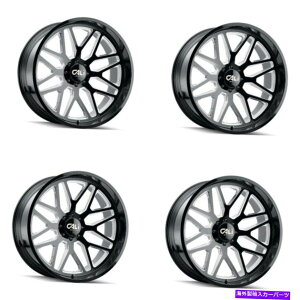 �z�C�[���@4�{�Z�b�g �Z�b�g4 24 Cali Off -Road Invader Gloss Black/Milled Wheels 24x14 6x135 Rims -76mm Set 4 24 Cali Off-Road Invader Gloss Black/Milled Wheels 24x14 6x135 Rims -76mm�y���s�A���i�z