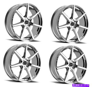 �z�C�[���@4�{�Z�b�g �Z�b�g4 22 Motiv 432c Rigor 22x9 5x4.5 5x120 Chrome���b�L�z�C�[��40mm���� Set 4 22 Motiv 432C Rigor 22x9 5x4.5 5x120 Chrome Plated Wheels 40mm Rims�y���s�A���i�z
