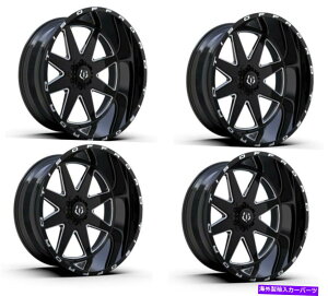 �z�C�[���@4�{�Z�b�g �Z�b�g4 20 TIS 551BM 20x10 8x170�O���X�u���b�Nw/�~���t���A�N�Z���g�z�C�[��-25mm���� Set 4 20 TIS 551BM 20x10 8x170 Gloss Black w/ Milled Accents Wheels -25mm Rims