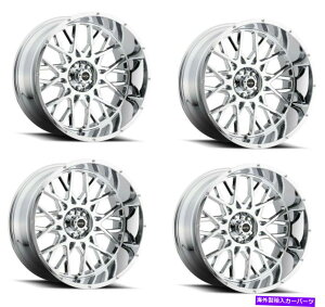 zC[@4{Zbg Zbg4 20 "rWIt[h412bJ[NzC[20x10 5x5tg-25mm Set 4 20" Vision Off-Road 412 Rocker Chrome Wheels 20x10 5x5 Lifted Rims -25mm