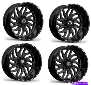 �z�C�[���@4�{�Z�b�g �Z�b�g4 22 TIS 544BM 22x14 8x180�O���X�u���b�NW/�~���t���A�N�Z���g�z�C�[��-76mm���� Set 4 22 TIS 544BM 22x14 8x180 Gloss Black w/ Milled Accents Wheels -76mm Rims�y���s�A���i�z