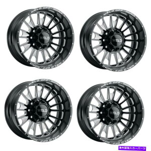 �z�C�[���@4�{�Z�b�g �Z�b�g4 20 �n�ڃI�t���[�h�X�R�[�`20x9�O���X�u���b�N�~�����O5x5.5/5x150�z�C�[�� +20mm Set 4 20 WELD Off-Road Scorch 20x9 Gloss Black Milled 5x5.5/5x150 Wheels +20mm�y���s�A���i�z