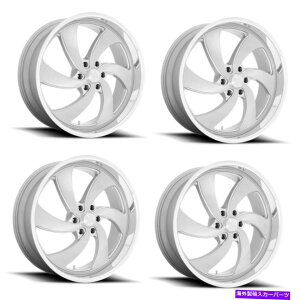 �z�C�[���@4�{�Z�b�g �Z�b�g4 24 US MAG 1PC U134 Desperado Silver Milled Diamond Right 24x9 6x135 25mm Set 4 24 US Mag 1PC U134 DESPERADO Silver Milled Diamond Right 24x9 6X135 25mm�y���s�A���i�z