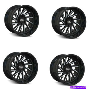 zC[@4{Zbg Zbg4 20 "JIt[hp[WubN/~hX|[NzC[20x10 6x5.5-25mm Set 4 20" Cali Off-Road Purge Black/Milled Spokes Wheels 20x10 6x5.5 Rims -25mm