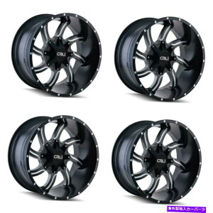 zC[@4{Zbg Zbg4 22 "JIt[hcCXgTeubN/~hX|[N22x12 8x180-44mm Set 4 22" Cali Off-Road Twisted Satin Black/Milled Spokes 22x12 8x180 Rims -44mm
