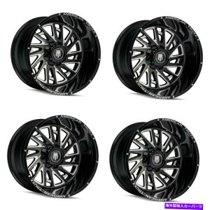 ホイール 4本セット セット4 24 "American Truxx Blade Black/Milled Wheels 24x14 5x150 Rims -76mm Set 4 24" American Truxx Blade Black/Milled Wheels 24x14 5x150 Rims -76mm