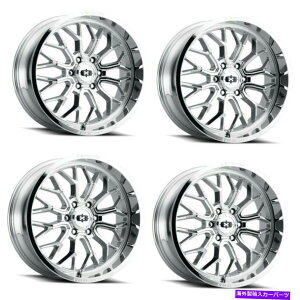 zC[@4{Zbg Zbg4 22 "Vision Off -Road402 Riot ChromeWheels22x10 8x6.5tꂽ-19mm Set 4 22" Vision Off-Road 402 Riot Chrome Wheels 22x10 8x6.5 Lifted Rims -19mm