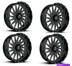 �z�C�[���@4�{�Z�b�g �Z�b�g4 24 TIS 547bm 24x14 5x5����u���b�Nw/�~���t���A�N�Z���g�z�C�[��-76mm���� Set 4 24 TIS 547BM 24X14 5x5 Gloss Black w/Milled Accents Wheels -76mm Rims�y���s�A���i�z