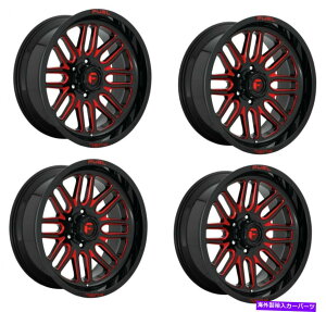 zC[@4{Zbg Zbg4 20 "RCOiCgD663OXubN~ObhzC[20x9 6x135 +01mmgbN Set 4 20" Fuel Ignite D663 Gloss Black Milled Red Wheels 20x9 6x135 +01mm Truck