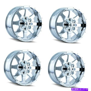ホイール 4本セット セット4 18 "メイヘムタンククロムホイール18x9 5x4.5 5x5 for jeep fordトラックリム10mm Set 4 18" Mayhem Tank Chrome Wheels 18x9 5x4.5 5x5 For Jeep Ford Truck Rims 10mm