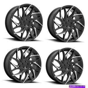 �z�C�[���@4�{�Z�b�g �Z�b�g4 24 �_�u1PC S259 G.O.A.T.�u���b�NW�@�B���H�X�|�[�N24x10 6x135�z�C�[��30mm Set 4 24 DUB 1PC S259 G.O.A.T. Black w Machined Spokes 24x10 6x135 Wheels 30mm�y���s�A���i�z