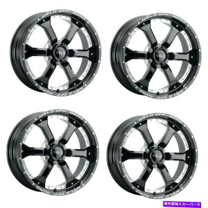 "�z�C�[���@4�{�Z�b�g �Z�b�g4 20 ""�n�ڃI�t���[�h�O���i�_6 20x9�O���X�u���b�N�~�����O6x5.5�z�C�[��0mm���� Set 4 20"" WELD Off-Road Granada Six 20x9 Gloss Black Milled 6x5.5 Wheels 0mm Rim"