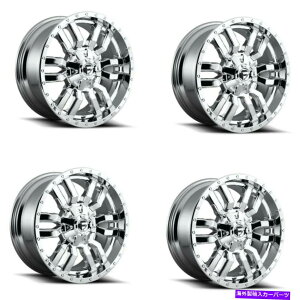 �z�C�[���@4�{�Z�b�g �Z�b�g4 20 �R��1PC D631�X���b�W�N�������b�L20x10 8x6.5�z�C�[��-18mm���� Set 4 20 Fuel 1PC D631 Sledge Chrome Plated 20x10 8X6.5 Wheels -18mm Rim�y���s�A���i�z