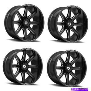 �z�C�[���@4�{�Z�b�g �Z�b�g4 22 �M�A�I�t���[�h765bm 22x12 8x170�O���X�u���b�N�~�����O�z�C�[��-44mm���� Set 4 22 Gear Off Road 765BM 22x12 8x170 Gloss Black Milled Wheels -44mm Rims�y���s�A���i�z