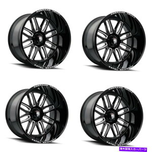 ホイール 4本セット セット4 24 "American Truxx Restless Black Milled Wheels 24x14 6x135 Rims -76mm Set 4 24" American Truxx Restless Black Milled Wheels 24x14 6x135 Rims -76mm