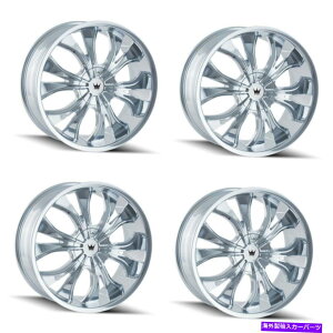 ホイール 4本セット セット4 24 "Mazzi Hustler Chrome Wheels 24x9.5 6x135 6x5.5トラックSUVリム30mm Set 4 24" Mazzi Hustler Chrome Wheels 24x9.5 6x135 6x5.5 Truck SUV Rims 30mm