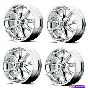 �z�C�[���@4�{�Z�b�g �Z�b�g20 XD�V���[�YXD779�o�b�h�����Y�N�����z�C�[��20x9 6x135 -12mm���t�g�g���b�NSUV Set 20 XD Series XD779 Badlands Chrome Wheels 20x9 6x135 -12mm Lifted Truck SUV�y���s�A���i�z