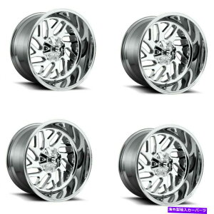 ホイール 4本セット セット4 20 "燃料D609トリトンクロム20x10 6x135 6x5.5ホイール-19mmトラックSUVリム Set 4 20" Fuel D609 Triton Chrome 20x10 6x135 6x5.5 Wheels -19mm Truck Suv Rims