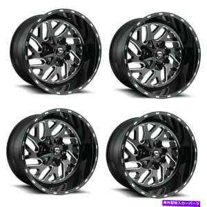 zC[@4{Zbg Zbg4 24 "RD581ggubN~OzC[24x12 8x6.5 -44mmgbN Set 4 24" Fuel D581 Triton Black Milled Wheels 24x12 8x6.5 -44mm Truck Rims