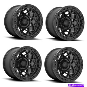 zC[@4{Zbg Zbg4 17 "R1PC D120jbgr[hbNubNAEg17x9 5x5zC[-15mmtg Set 4 17" Fuel 1PC D120 Unit Beadlock Blackout 17x9 5x5 Wheels -15mm Lifted Rims