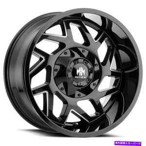 �z�C�[���@4�{�Z�b�g Mayhem 8106 Hatchet 20x10 8x180 -19�u���b�N�~�����O�z�C�[���i4�j124.1 20�C���`���� Mayhem 8106 Hatchet 20x10 8x180 -19 Black Milled Wheels(4) 124.1 20 inch Rims�y���s�A���i�z
