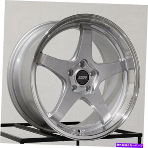 �z�C�[���@4�{�Z�b�g ESR AP5 18x8.5/18x9.5 5x100 30/35�V���o�[�z�C�[���i4�j72.56 18 �C���`�̂��炵������ ESR AP5 18x8.5/18x9.5 5x100 30/35 Silver Wheels(4) 72.56 18 inch Staggered Rims�y���s�A���i�z