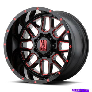 zC[@4{Zbg XD XD820Ol[h20x9 6x135 0ubN~ObhzC[i4j87.1 20C` XD XD820 Grenade 20x9 6x135 0 Black Milled Red Wheels(4) 87.1 20" inch Rims