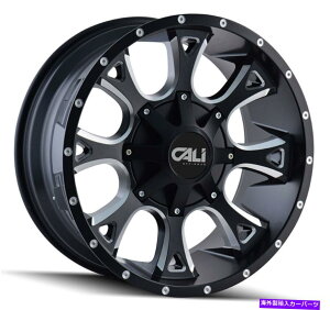 �z�C�[���@4�{�Z�b�g Cali Off -Road 9103 Anarchy 22x12 8x180 -44�u���b�N�~�����O�z�C�[���i4�j124.122 �C���` Cali Off-Road 9103 Anarchy 22x12 8x180 -44 Black Milled Wheels(4) 124.1 22 inch�y���s�A���i�z