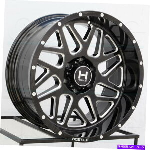 �z�C�[���@4�{�Z�b�g �G�ΓI��H108�X�v���P�b�g20x9 5x5/5x127 0�u���b�N�~�����O�z�C�[���i4�j78.1 20�C���`�̃��� Hostile H108 Sprocket 20x9 5x5/5x127 0 Black Milled Wheels(4) 78.1 20 inch Rims�y���s�A���i�z