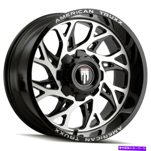 ホイール 4本セット American Truxx at1913 Destiny 20x12 8x6.5/8x165.1 -44ブラック機械加工ホイール(4)1 American Truxx AT1913 Destiny 20x12 8x6.5/8x165.1 -44 Black Machined Wheels(4) 1