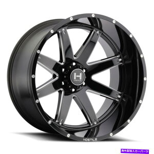 �z�C�[���@4�{�Z�b�g �G�ΓI��H109�A���t�@20x10 6x135 -19�u���b�N�~�����O�z�C�[���i4�j87 20 �C���`���� Hostile H109 Alpha 20x10 6x135 -19 Black Milled Wheels(4) 87 20 inch Rims�y���s�A���i�z