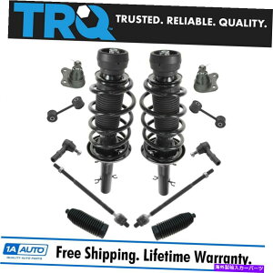 �T�X�y���V���� TRQ�t�����g�X�g���b�g�X�v�����O�A�Z���u���X�E�F�C�����N�^�C���b�h�{�[���W���C���g���b�N�u�[�c�L�b�g TRQ Front Strut Spring Assemblies Sway Links Tie Rods Ball Joints Rack Boots Kit�y��