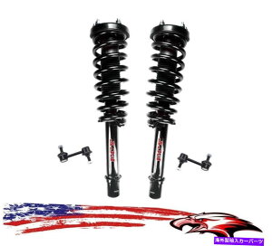 �T�X�y���V���� Acura TL 3.2L 2004-2008���U�ۏ؂̂��߂̐V�����t�����g�X�g���b�g���X�E�F�C�o�[�����N New Front Struts & Sway Bar Links for Acura TL 3.2L 2004-2008 LIFETIME WARRANTY�y���s�A���i�z