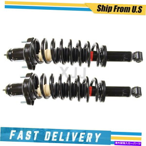 �T�X�y���V���� 2007�N����2010�N�̃W�[�v�R���p�X��2�̃��A���S�ȃX�g���b�g�ƃR�C���X�v�����O�̃������[�Z�b�g Monroe Set of 2 Rear Complete Strut and Coil Spring For 2007-2010 Jeep Compass