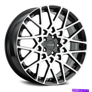 �z�C�[���@4�{�Z�b�g �r�W����474�����z�C�[��17x8�i38�A5x114.3�A73.1�j4�̃u���b�N�����Z�b�g Vision 474 RECOIL Wheels 17x8 (38, 5x114.3, 73.1) Black Rims Set of 4