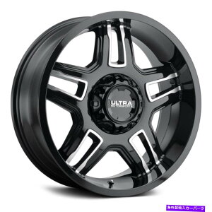 �z�C�[���@4�{�Z�b�g �E���g��153BK�n���}�Q�h���z�C�[��18x9�i18�A6x139.7�A106.1�j4�̃u���b�N�����Z�b�g Ultra 153BK ARMAGEDDON Wheels 18x9 (18, 6x139.7, 106.1) Black Rims Set of 4�y���s�A���i�z