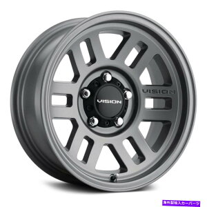 �z�C�[���@4�{�Z�b�g Vision 355 Manx 2�I�[�o�[�����h�z�C�[��17x9�i0�A6x135�A87.1�j4�̊D�F�̃����Z�b�g Vision 355 MANX 2 OVERLAND Wheels 17x9 (0, 6x135, 87.1) Gray Rims Set of 4�y���s�A���i�z