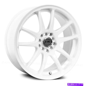 �z�C�[���@4�{�Z�b�g RTX�X�^�b�O�z�C�[��17x8�i35�A5x114.3�A73.1�j4�̃z���C�g�����Z�b�g RTX STAG Wheels 17x8 (35, 5x114.3, 73.1) White Rims Set of 4