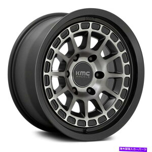 �z�C�[���@4�{�Z�b�g KMC KM719�L���j�I���z�C�[��16x8�i0�A6x139.7�A106.1�j4�̃u���b�N�����Z�b�g KMC KM719 CANYON Wheels 16x8 (0, 6x139.7, 106.1) Black Rims Set of 4�y���s�A���i�z
