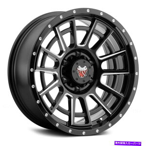 �z�C�[���@4�{�Z�b�g Mamba M22�z�C�[��16x8�i6�A5x127�A78.1�j4�̃u���b�N�����Z�b�g Mamba M22 Wheels 16x8 (6, 5x127, 78.1) Black Rims Set of 4�y���s�A���i�z