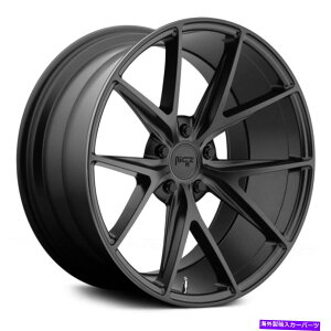 �z�C�[���@4�{�Z�b�g �j�b�`M117�~�T�m�z�C�[��17x8�i40�A5x120.65�A72.56�j4�̃u���b�N�����Z�b�g Niche M117 MISANO Wheels 17x8 (40, 5x120.65, 72.56) Black Rims Set of 4