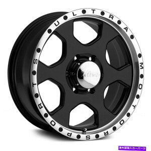 �z�C�[���@4�{�Z�b�g Ultra 175b RogueWheels17x8�i10�A6x139.7�A108�j4�̃u���b�N�����Z�b�g Ultra 175B ROGUE Wheels 17x8 (10, 6x139.7, 108) Black Rims Set of 4